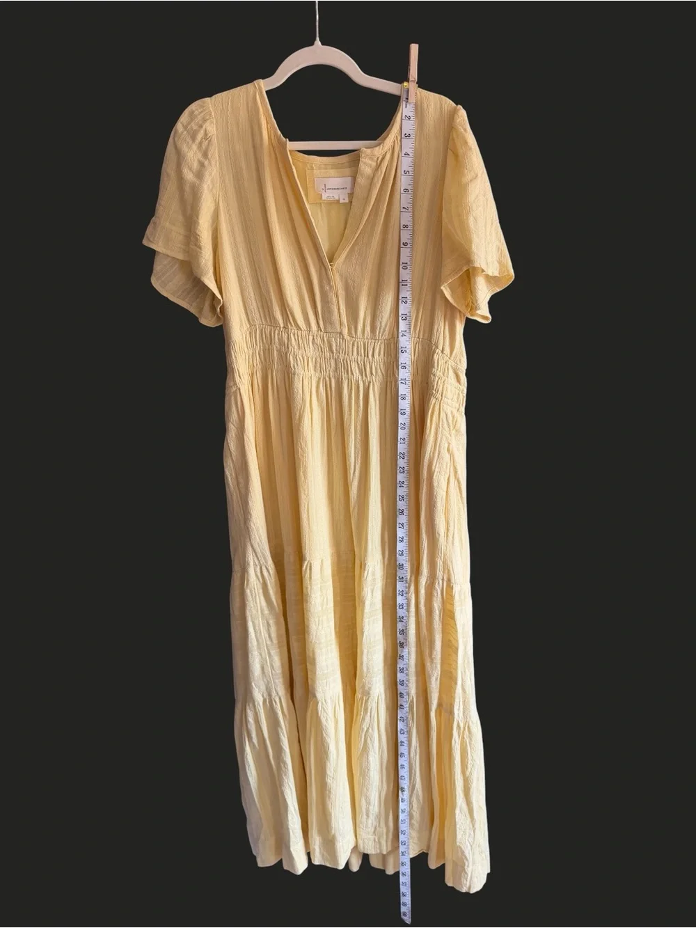 ANTHROPOLOGIE The Somerset Maxi Dress Canary Yellow XL - Picture 14 of 16
